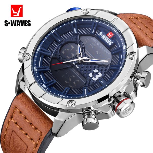 luxuryswaves leather band watch men luxury army unique relogio masculino waterproof sport back light quartz clock mens wrist watches, Slivery;brown
luxuryswaves leather band watch men luxury army unique relogio masculino waterproof sport back light quartz clock mens wrist watches, Slivery;brown