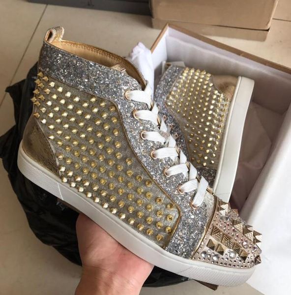 mutil spikes high studded spikes casual flats red bottom orlato luxury shoes new for men women party comfortable sneakers fashion flat, Black
mutil spikes high studded spikes casual flats red bottom orlato luxury shoes new for men women party comfortable sneakers fashion flat, Black