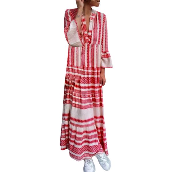 women dress summer fashion women summer printed v neck beach party long dresses bohemian dresses, Black;gray
women dress summer fashion women summer printed v neck beach party long dresses bohemian dresses, Black;gray