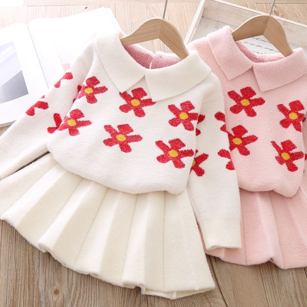 girls flower fall winter sweater clothes set for kids lovely outfit peter pan collar long sleeve +a-line skirt casual wear, Blue
girls flower fall winter sweater clothes set for kids lovely outfit peter pan collar long sleeve +a-line skirt casual wear, Blue