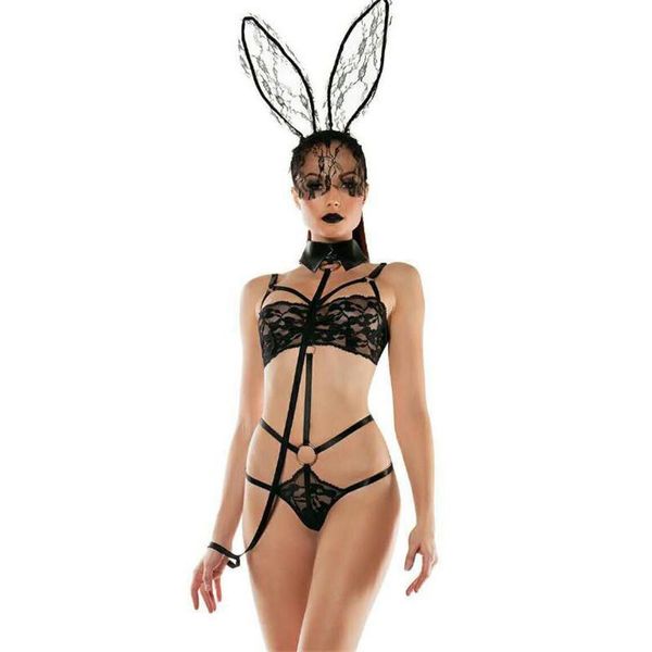 set bunny girl lace perspective three point type underwear womens underwear eu designer women, Black;white
set bunny girl lace perspective three point type underwear womens underwear eu designer women, Black;white