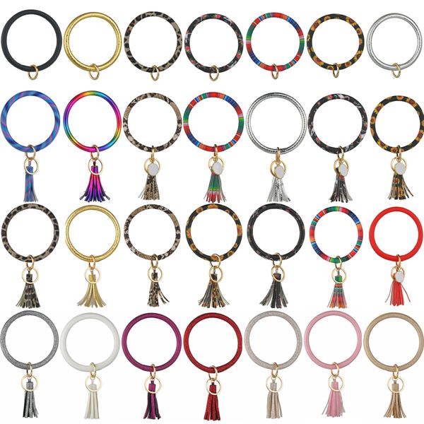 sexemara new fashion multiful tassel keychain enamel pu leather o key chain circle wristlet keychain for women girls, Silver
sexemara new fashion multiful tassel keychain enamel pu leather o key chain circle wristlet keychain for women girls, Silver