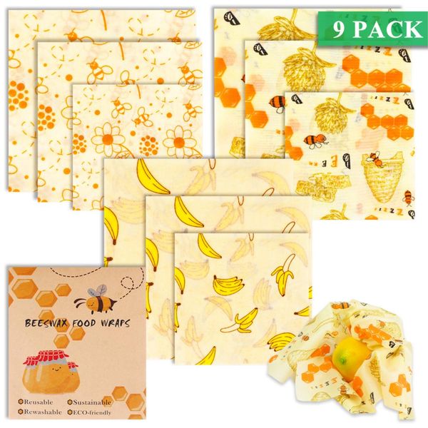 9pcs eco-friendly grade organic washable reusable beeswax wraps fresh keeping cloth preservation s/m/l
9pcs eco-friendly grade organic washable reusable beeswax wraps fresh keeping cloth preservation s/m/l