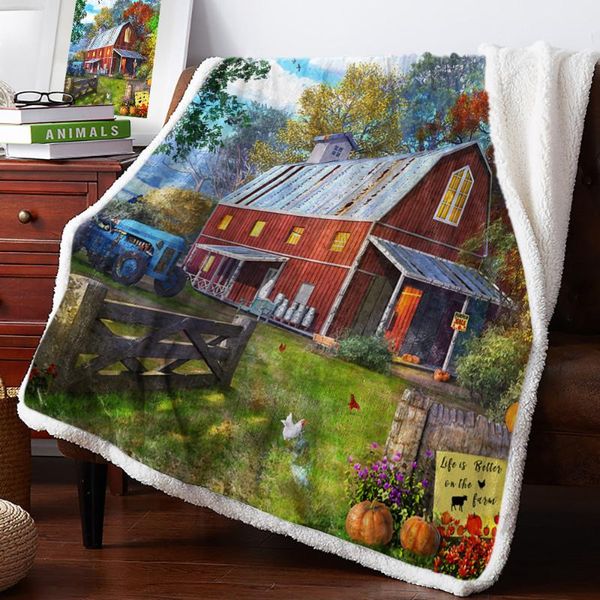 farm life barn retro truck warm soft blanket office sofa plush blanket bedspreads quilt drop ship home decorations
farm life barn retro truck warm soft blanket office sofa plush blanket bedspreads quilt drop ship home decorations