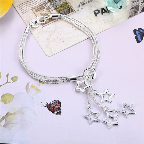 tai chi hanging stars 925 silver plate charm bracelet 20cm dfmwb153,women's sterling silver plated jewelry bracelet, Black
tai chi hanging stars 925 silver plate charm bracelet 20cm dfmwb153,women's sterling silver plated jewelry bracelet, Black