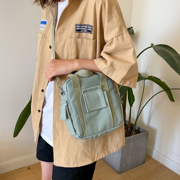2020 summer new trend solid color multi-pocket student portable canvas small shoulder bag candy color handbag fashion tote bags
2020 summer new trend solid color multi-pocket student portable canvas small shoulder bag candy color handbag fashion tote bags