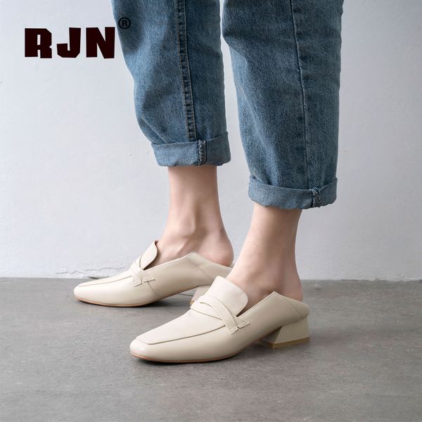rjn fashion women pumps slip-on shallow cow leather comfortable square toe med heel casual shoes elegant ladies loafers ro02, Black
rjn fashion women pumps slip-on shallow cow leather comfortable square toe med heel casual shoes elegant ladies loafers ro02, Black