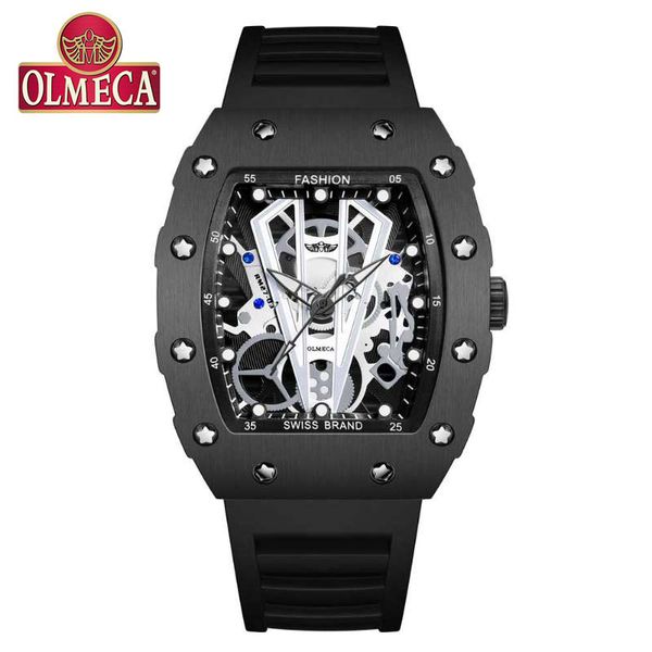 olmeca brand mens sport watches black skeleton quartz watches military waterproof watch erkek saat relogio masculino 2019 t200620, Slivery;brown
olmeca brand mens sport watches black skeleton quartz watches military waterproof watch erkek saat relogio masculino 2019 t200620, Slivery;brown