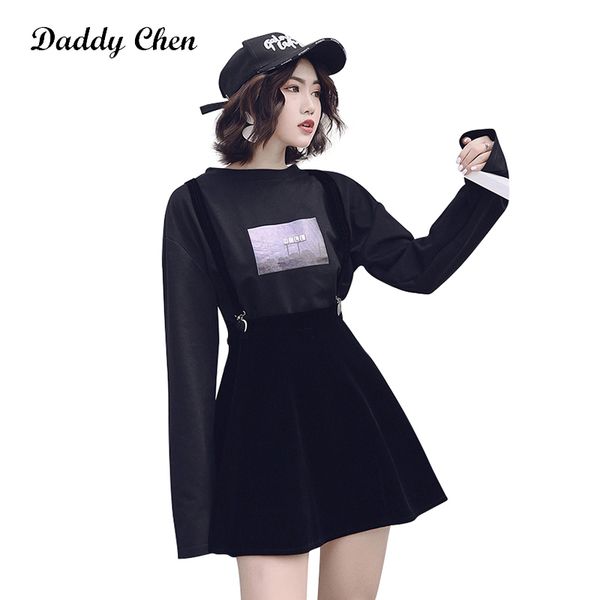 daddy chen black mini punk skirt a line short velvet skirt women spring jupe femme 2019 love clip strap skirts for female ladies
daddy chen black mini punk skirt a line short velvet skirt women spring jupe femme 2019 love clip strap skirts for female ladies