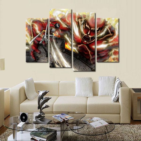 4pcs/set unframed attack on titan fighting anime poster print on canvas wall art painting art picture for home and living room
4pcs/set unframed attack on titan fighting anime poster print on canvas wall art painting art picture for home and living room