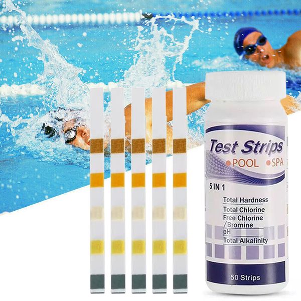 50pcs Multipurpose Chlorine Ph Test Strips Spa Swimming Pool Water Tester Paper Fou99