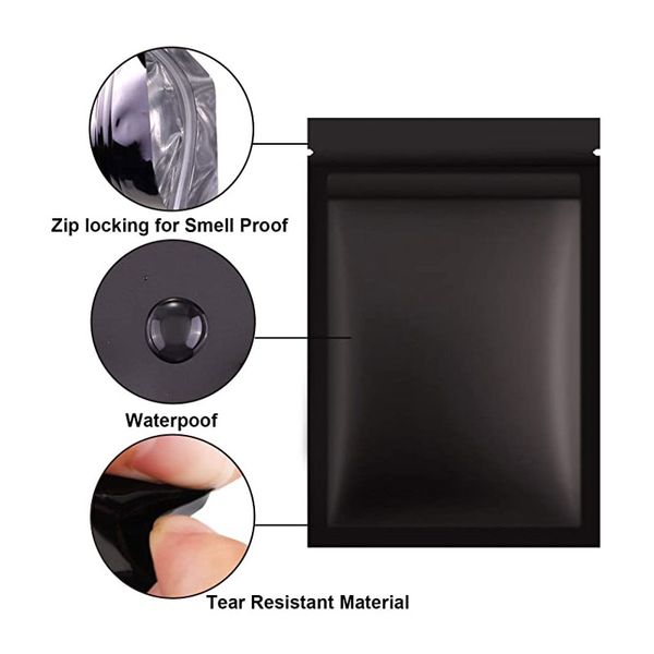 200 шт матовый черный resealable пахнут proof сумки фольга сумка flat ziplock сумка для повседневной жизни или товары для вечеринок dropship
200 шт матовый черный resealable пахнут proof сумки фольга сумка flat ziplock сумка для повседневной жизни или товары для вечеринок dropship