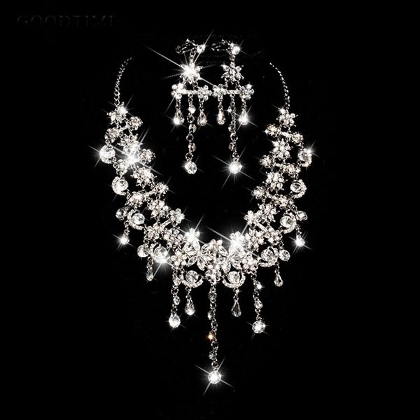 crystal bridal jewelry sets for women wedding jewelry silver color tassel statement necklace earrings wedding accessories, Slivery;golden
crystal bridal jewelry sets for women wedding jewelry silver color tassel statement necklace earrings wedding accessories, Slivery;golden