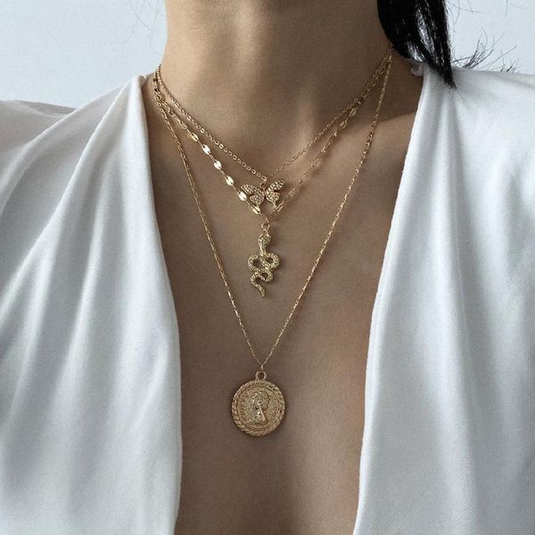 3pcs/set multilayer butterfly snake pendant necklace for female charm exquisite long chain necklace set jewelry gift, Silver
3pcs/set multilayer butterfly snake pendant necklace for female charm exquisite long chain necklace set jewelry gift, Silver