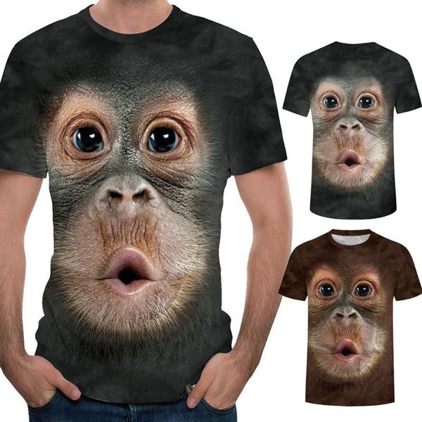 men fun gorilla monkey 3d printed t-shirt casual short sleeve round collar jl, White;black
men fun gorilla monkey 3d printed t-shirt casual short sleeve round collar jl, White;black