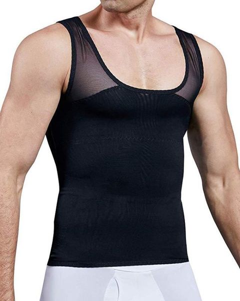men' neoprene extreme sweat wicking abdomen shaping vest a small amount of compression tights to hide the abdominal muscles, White;black
men' neoprene extreme sweat wicking abdomen shaping vest a small amount of compression tights to hide the abdominal muscles, White;black