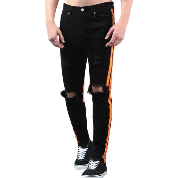 men stylish ripped jeans pants biker skinny slim straight frayed denim trousers new fashion skinny jeans black man jean 7.12, Blue
men stylish ripped jeans pants biker skinny slim straight frayed denim trousers new fashion skinny jeans black man jean 7.12, Blue
