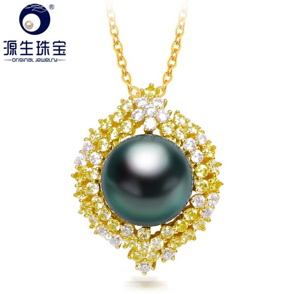 ys luxury 10-11mm natural round black gray tahitian pearl 925 sterling silver pendant necklace anniversary gift
ys luxury 10-11mm natural round black gray tahitian pearl 925 sterling silver pendant necklace anniversary gift
