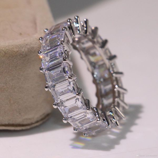 1selling simple fashion jewelry 925 sterling silver princess cut full white z cz diamond eternity women wedding band ring gift, Slivery;golden
1selling simple fashion jewelry 925 sterling silver princess cut full white z cz diamond eternity women wedding band ring gift, Slivery;golden