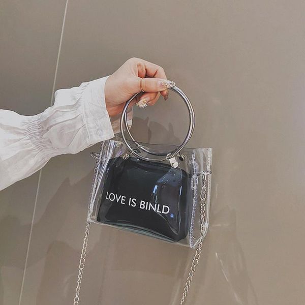 bags trend lady transparent square bag shoulder bag messenger + hand wallet handbags women bags sac main #w2
bags trend lady transparent square bag shoulder bag messenger + hand wallet handbags women bags sac main #w2