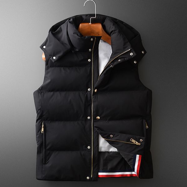 minglu add padding thick mens vest luxury hooded black mens jackets and coats plus size 4xl autumn and winter slim male vest, Black;white
minglu add padding thick mens vest luxury hooded black mens jackets and coats plus size 4xl autumn and winter slim male vest, Black;white