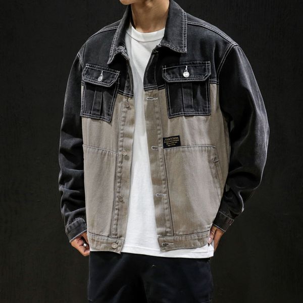 new denim jacket men's hip hop patchwork retro street casual bomber jackets slim men cowboy jean jacket, Black;brown
new denim jacket men's hip hop patchwork retro street casual bomber jackets slim men cowboy jean jacket, Black;brown