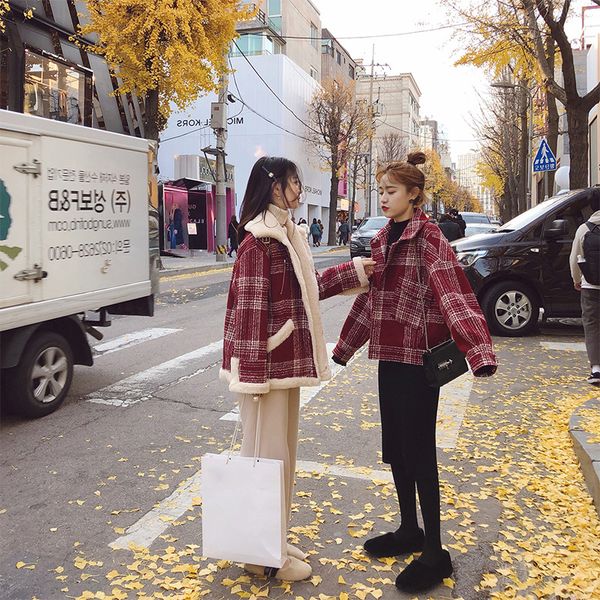 2020 winter cotton coat loose lambskin short plus velvet thick lamb korean wool coat female jacket fashion long sleeve parkas, Black
2020 winter cotton coat loose lambskin short plus velvet thick lamb korean wool coat female jacket fashion long sleeve parkas, Black