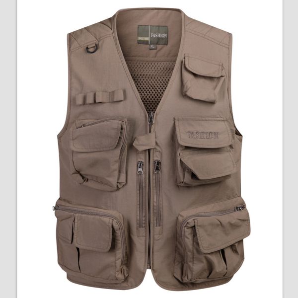 2020 men's autumn four seasons wear multi-pockets vest canvas mesh stitching thin vest, Black;white
2020 men's autumn four seasons wear multi-pockets vest canvas mesh stitching thin vest, Black;white