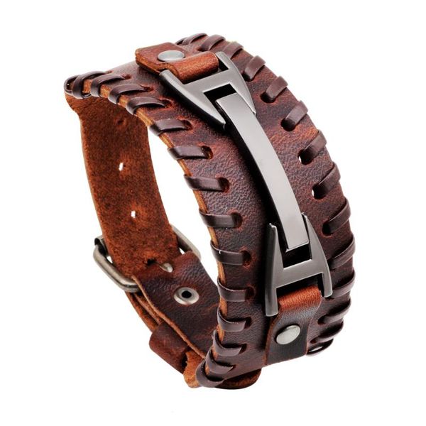 imayson punk fashion wide leather adjustable bracelet for men vintage cuff wrap rope wristband personalized jewelry gifts, White
imayson punk fashion wide leather adjustable bracelet for men vintage cuff wrap rope wristband personalized jewelry gifts, White