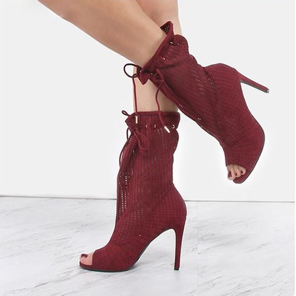 spring autumn women ankle boots plus size 35-43 hollow out high heels shoes woman lace-up peep toe botines for females, Black
spring autumn women ankle boots plus size 35-43 hollow out high heels shoes woman lace-up peep toe botines for females, Black