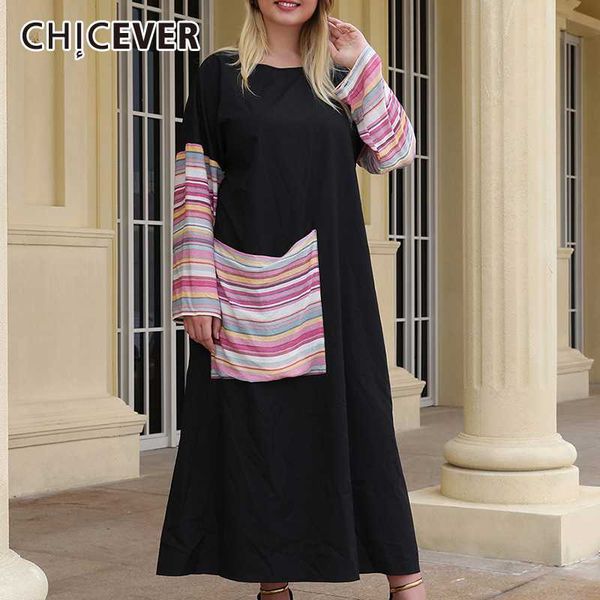 chicever patchwork striped hit color women's dress o neck long sleeve plus size loose casual female dresses 2020 clothes new, Black;gray
chicever patchwork striped hit color women's dress o neck long sleeve plus size loose casual female dresses 2020 clothes new, Black;gray