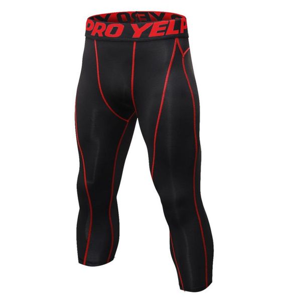 men casual fitness pants side striped quick-dry compression 3/4 pants for male skinny high elastic professional trousers capris, Black
men casual fitness pants side striped quick-dry compression 3/4 pants for male skinny high elastic professional trousers capris, Black
