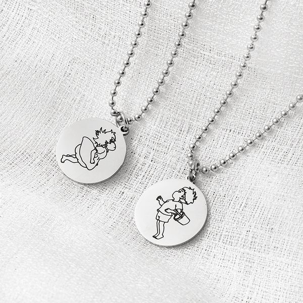 chains necklaces pendant necklaces circle necklaces ponyo on the cliff valentine's day couple gift custom logo coin jj19803, Silver
chains necklaces pendant necklaces circle necklaces ponyo on the cliff valentine's day couple gift custom logo coin jj19803, Silver