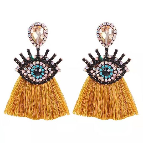 fashion- devil's eye fringe dangle earrings for women luxury designer bling diamond danling earring bohemian holiday style tassel jewel, Silver
fashion- devil's eye fringe dangle earrings for women luxury designer bling diamond danling earring bohemian holiday style tassel jewel, Silver