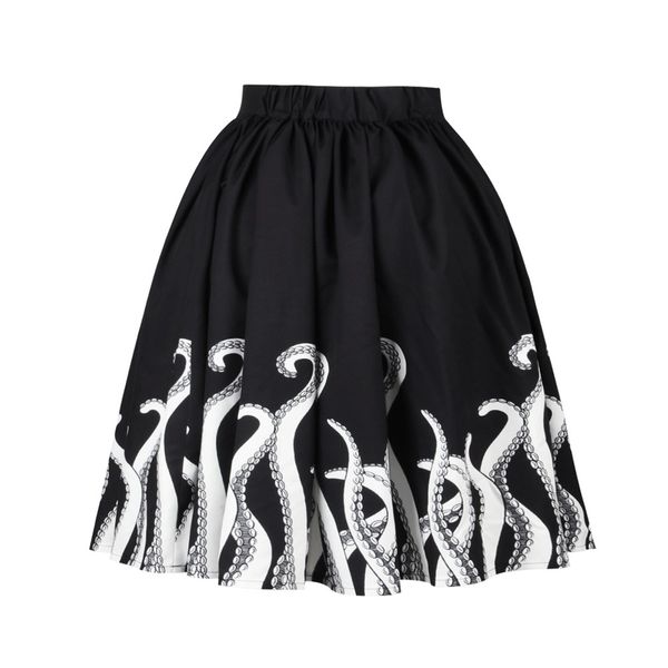 women's ocs squid fancy summer skirts print high waist pleated skirt pattern party beach casual knee length skater skirt, Black
women's ocs squid fancy summer skirts print high waist pleated skirt pattern party beach casual knee length skater skirt, Black