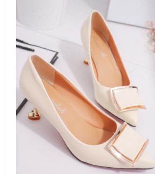 women's shoes in spring and autumn high fine heel pointed end @134, Black