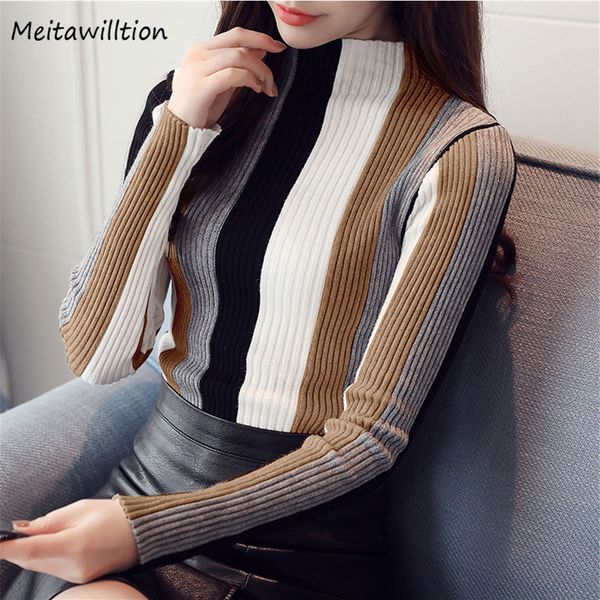 fashion 2019 winter clothes women ladies striped pull knitted sweater long sleeve knitted pullover turtleneck sweater, White;black
fashion 2019 winter clothes women ladies striped pull knitted sweater long sleeve knitted pullover turtleneck sweater, White;black