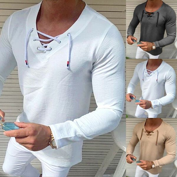 men's slim fit v neck long sleeve muscle t-shirt sport solid slim lace up front exercise shirts, Black;blue
men's slim fit v neck long sleeve muscle t-shirt sport solid slim lace up front exercise shirts, Black;blue