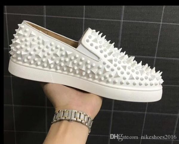 designer men's casual spikes shoes loafers genuine leather red bottom slip on platform casual spikes sneakers wedding party flats shoes, Black
designer men's casual spikes shoes loafers genuine leather red bottom slip on platform casual spikes sneakers wedding party flats shoes, Black
