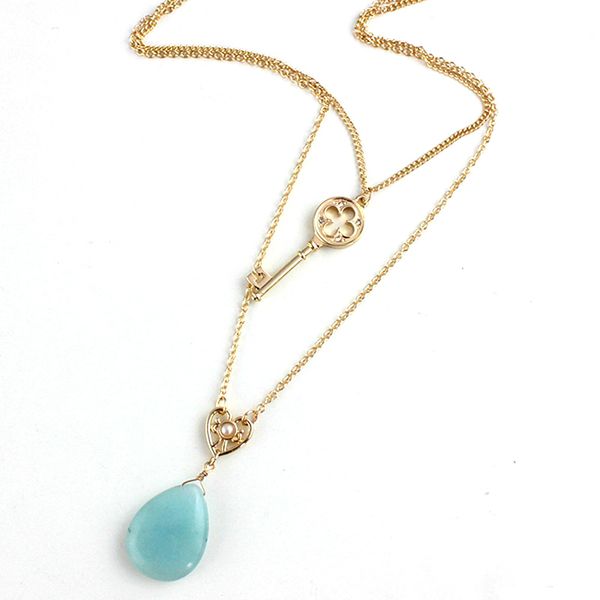 gold chain choker necklace women green natural stone necklaces pendants boho jewelry key collane sne160069, Silver
gold chain choker necklace women green natural stone necklaces pendants boho jewelry key collane sne160069, Silver