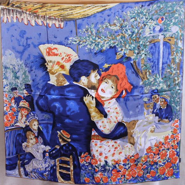 oil painting series silk scarf summer style portrait 90cm satin square scarf silk silk scarf lady shawl, Blue;gray
oil painting series silk scarf summer style portrait 90cm satin square scarf silk silk scarf lady shawl, Blue;gray