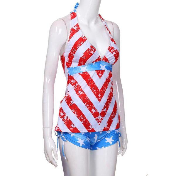 women fourth of july costume american usa flag print stars beach halter surfing bathing suit two pieces swimdress swimwear, White;black
women fourth of july costume american usa flag print stars beach halter surfing bathing suit two pieces swimdress swimwear, White;black