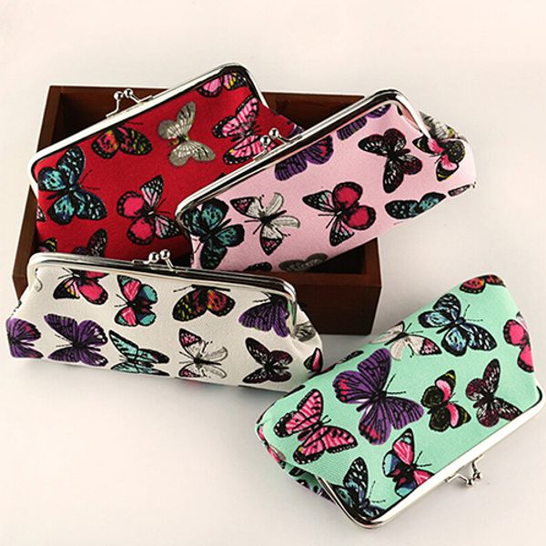 2016 women's ladies butterflies printed coin purse canvas pouch cloth buckle clutch carteira 9ife, Red;black
2016 women's ladies butterflies printed coin purse canvas pouch cloth buckle clutch carteira 9ife, Red;black