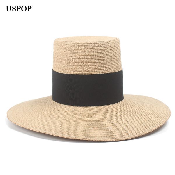 uspop 2019 new natural raffia hat high wide brim straw hat fashion female wide black ribbon beach summer sun, Blue;gray
uspop 2019 new natural raffia hat high wide brim straw hat fashion female wide black ribbon beach summer sun, Blue;gray