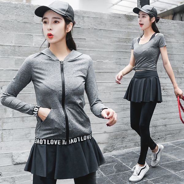 verzy solid women yoga set letter printed gym suit skirted pants+hoddie+t-shirt+running bra zipper sportswear breathable 4 piece, White;red
verzy solid women yoga set letter printed gym suit skirted pants+hoddie+t-shirt+running bra zipper sportswear breathable 4 piece, White;red