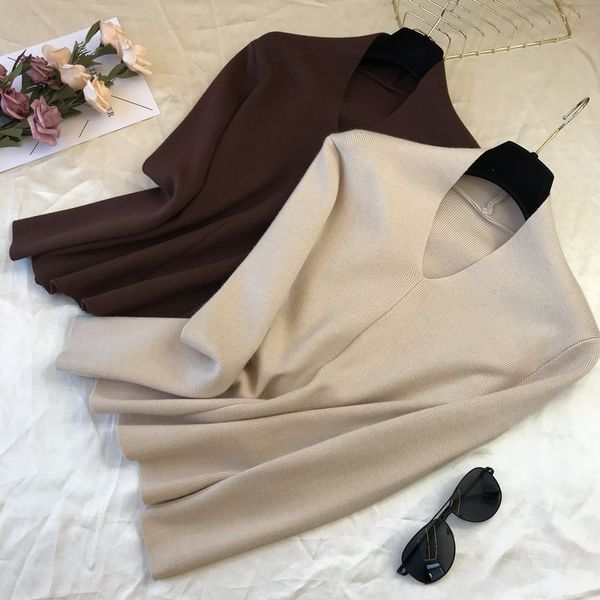 of qiu dong outfit new products low-cut v-neck cultivate morality show thin multicolour joker ins render sweater, White;black
of qiu dong outfit new products low-cut v-neck cultivate morality show thin multicolour joker ins render sweater, White;black