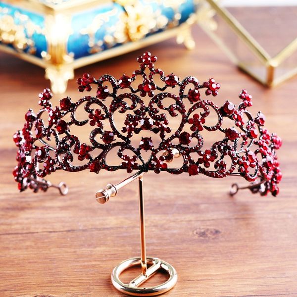 baroque high end red bridal crown boutique headwear wedding tiara wedding hair jewelry wholesale, Golden;white
baroque high end red bridal crown boutique headwear wedding tiara wedding hair jewelry wholesale, Golden;white