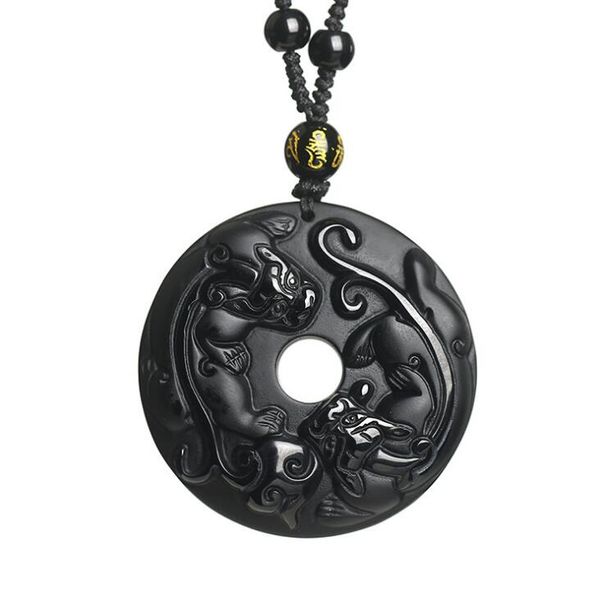natural obsidian double pi xiu safe buckle crystal jewelry gifts for men and women fine jewelry, Silver
natural obsidian double pi xiu safe buckle crystal jewelry gifts for men and women fine jewelry, Silver
