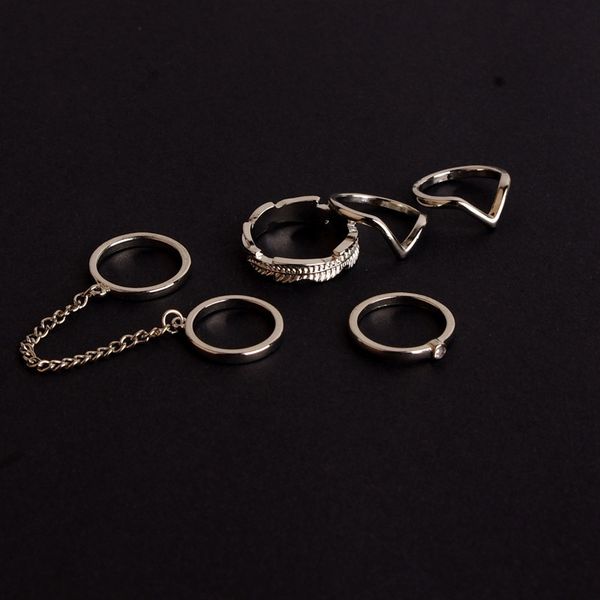 wholesale- ornament jewelry diamond leaves leaf v shaped ring joint fingerless finger ring chain 6pcs/set, Silver
wholesale- ornament jewelry diamond leaves leaf v shaped ring joint fingerless finger ring chain 6pcs/set, Silver