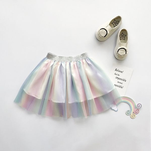 children girls lovely rainbow color mesh fluffy loose pleated elastic band princess skirt
children girls lovely rainbow color mesh fluffy loose pleated elastic band princess skirt